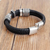 Mens Bracelet Cross Titanium Steel Vintage Jewelry Leather Braided Personality Selling Bangles - Image 4