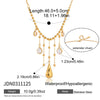 Classic Short Tassel Water Drop Zircon Pendant Necklace For Women Minimalist Gold Plated Stainless Steel Necklace - Image 9