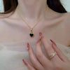 Kpop Black Heart Necklace French Metal Love Clavicle Chain Korean Simple Female Short Pendanklace Female Short Pendant for Women - Image 8