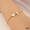 Simple Love Letter Bracelet Retro Adjustable Alloy Letter Bracelet Women Hand Jewelry Accessory - Image 18