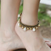 Bohemian Ankle Bracelets for Women Teen Girls, Handmade Anti Vintage Stone Beaded Chain Bells Anklet Foot Jewelry - Image 7