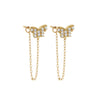 Zircon Tassel Chain Dangle Earrings for Women Gold Color Pierced Ear Stud Earrings Jewelry Accessories - Image 7