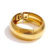 66mm Old Money Style Stainless Steel Hammer Metal Statement Bracelets Bangle Vintage Minimalist Jewelry - Image 8
