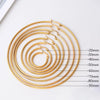30-80mm Big Simple Classic Hoop Earrings For Women Girls Circle Stainless Steel Earrings Gold Silver Color Round Earings Gift - Image 3