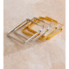 40 40mm Daily Stainless Steel Square Hollow Hoop Earrings for All Occasions Versatile Minimalist Basic Jewelry - Image 2