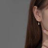 Water Drop Cubic Zirconia Hoop Earrings in Gold Tone or Silver Tone - Image 12