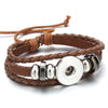 Leather 18MM Snap Button Bracelet Bangle Handmade Braided Leather Snap Bracelets for Women Men Buttons Jewelry - Image 15