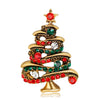 Christmas Sparkling Crystal Botanical Brooch Rhinestone Pearl Christmas Tree Pin Men and Women Accessories Holiday Gift - Image 14
