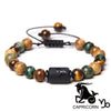 12 Constellation Zodiac Sign Stone Bracelet Turquois Tiger Eye Mineral Bracelet Adjustable Woven Bangle Leo Jewelry Gift - Image 14