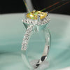 Graceful Wedding Ring Lady Bright Yellow Crystal Accessories for Women Aesthetic Jewelry for Engagement Party - Image 6