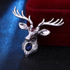 Retro Metal Elk Brooch Pin Animal Crystal Corsage Suit Coat Lapel Pins Christmas Gifts for Men Jewelry Accessories - Image 4