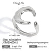 Minimalist Asymmetric Hollow Ring in Stainless Steel - Image 18