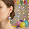 Handmade Polymer Clay Cute Drop Earrings For Women Girl Kid 3D Food Ice Cream Dangle Earrings Jewelry Gift - Image 3