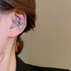 Full Rhinestone C-shaped Ear Clip For Women Stainless Steel Silver Color Wide Geometric Non Piercing Ear Cuff Jewelry - Image 9