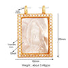 Shell Gold Inlaid Zirconia Charm Geometry Pendant,Holy Religious Jesus Virgin Mary Jewelry Necklace Accessories Supplies - Image 19