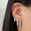 Minimalist Geometric Square Crystal CZ Big Huggies Hoop Earrings for Women Gold Color Metal Wedding Jewelry Gift - Image 2