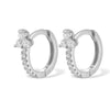 Silver Rainbow Tassel Four Petal Flower Drop Stud Earrings for Women Sweet Girl Ear Bone Jewelry Accessories - Image 18