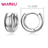 Silver Earrings Statement Heart Star Square Round Geometric Hoop Flexible Earwire Leverback Women Jewelry - Image 16