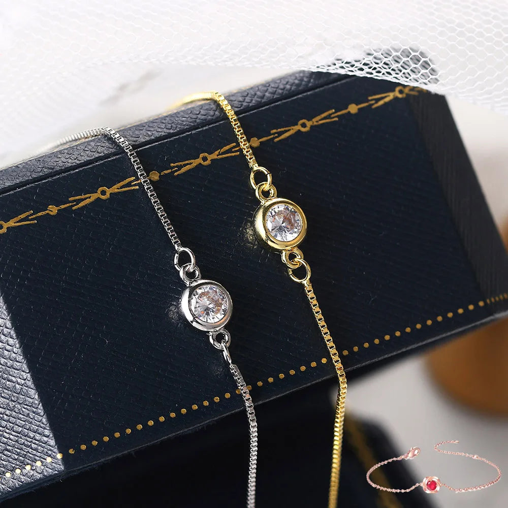 Bracelet On The Leg Woman Anklets Simple Zircon Gold Color Beach Accessories Bracelets For Female Women Jewelry - Image 1