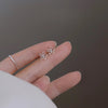 silver Flower Stud Earrings for Women Elegant Wedding Jewelry - Image 1