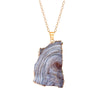 Irregular Galaxy Sun Agate Slices Druzy Pendant for Women Men Necklace Making Rough Stone Jewelry - Image 8