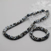 Woven Bead Necklace Glass Beaded Bohemian Statement Necklace Bracelet Hair Accessory Set For Women Jewelry Gift - Image 10