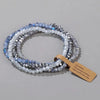 4 Pieces Set Faceted Glass Beads Stretch Bracelet AB Effected Glass Beads Multi Color Elastic Beaded Handmade Bracelet Jewelry - Image 4
