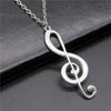 61 x 22 mm Musical Note Pendant Necklace in Antique Silver-Tone with 45 cm or 70 cm Chain - Image 3
