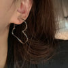1Pair Big Hollow Heart Pendant Hoop Earring Women Exaggerated Heart Design Earring Cuff for Gir Jewelry Gift - Image 3