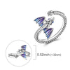 Silver Open Ring For Woman Flying Dragon Design Party Birthday Jewelry Gift - Image 4