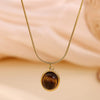 Oval Colorful Stone Necklace For Women Stainless Steel Gold Color Green Opal Stone Pendant Necklace Aesthetic Jewelry Gif - Image 8