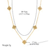 316L Stainless Steel Clover Flower Zircon Necklace For Women Clavicle Neck Chain Jewelry Gift - Image 2