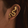 1 Piece Helix Hooks Earrings Ear Wrap Crawler Hook Earrings For Women, Snake Serpent Cartilage Piercing Punk Jewelry - Image 1
