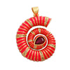 Fish Monta Ray Marine Organism Sea Conch Shell Nautil Coral Branch Charm Pendant,Gold Plated Zircon Jewelry Finding Supplies - Image 36