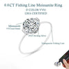 Ring for Women Transparent Fishing Line Rings with Silver Wedding Band Jewelry - Image 9