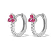 Silver Rainbow Tassel Four Petal Flower Drop Stud Earrings for Women Sweet Girl Ear Bone Jewelry Accessories - Image 10