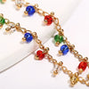 Colorful Crystal Beads Anklets for Women Boho Gold Color Chain Ankle Bracelet Leg Bracelet Ocean Beach Foot Jewelry - Image 3