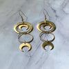 Moon phase earrings Crescent moon Space Sun and moon amethyst Witchy Boho Hippie jewelry women gift - Image 10