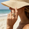Zircon Double-headed Ring For Women Gold Plated Stainless Steel Rings Women's Jewelry Decoration Accessories Gift - Image 3