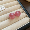 Pink Blue Oil-dropping Round Oval Stud Earrings Unique Design Bean Beads Ear Studs Earrings Temperament Ear Accessories - Image 9