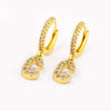 Initial A-Z Letters Mini Small Hoop Earrings Gold Color Zircon Jewelry Alphabet Christmas Year Gift - Image 4