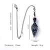 Stone Crystal Pendulum Necklaces Hexagonal Cone Crushed Stone Amethysts Rose Quartz Chakra Pendant Jewelry Accessories - Image 3