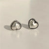 Silver Heart Small Stud Earrings For Women Wedding Jewelry Accessories Jewellery - Image 5