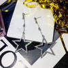 Crystal Rhinestone Hollow Five-pointed Star Hanging Drop Earrings for Women Jewelry Gifts - Image 8