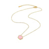 Gold Plated Stainless Steel Necklace Woman Five Leaf Petals Double Sided Necklaces for Women Pendant Flower Clover Jewelry - Image 36