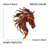 Enamel Horse Head Brooches for Women Zodiac Animal Pins Casual Party Accessories Gifts Friends Decoration - Image 4