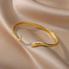 Vintage Snake Bangle Bracelet For Women Stainless Steel Snake Opening Bangle Animal Aesthetic Jewelry - Image 5