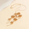 Long Tassels Chest Chain with Leaves Pendants Necklace for Women Sweater Chain Accessories on Neck Jewelry Female - Image 5