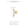 Silver Zircon Stud Earrings 1PC Eight pointed star Women Gold/Silver Heart Flat back piercing Jewelry Gift - Image 66