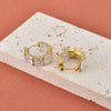 Square Crystal Zirconia Hoop Earring for Women Stainless Steel Shiny CZ Ear Birthday Jewelry Gifts - Image 2